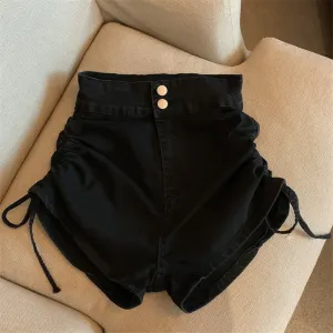Drawstring Denim Shorts ER5771