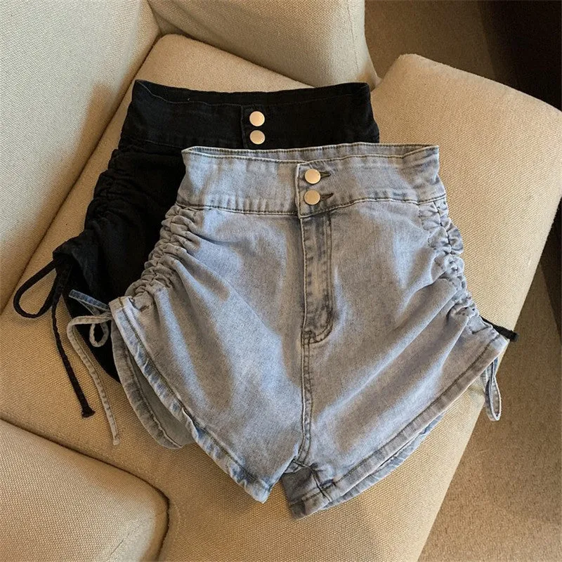 Drawstring Denim Shorts ER5771