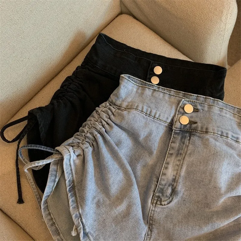 Drawstring Denim Shorts ER5771