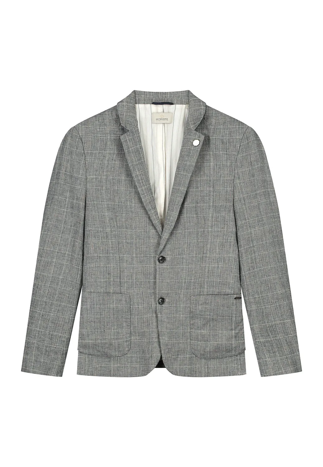 DSTREZZED CHECK ON LINEN BLAZER 111340