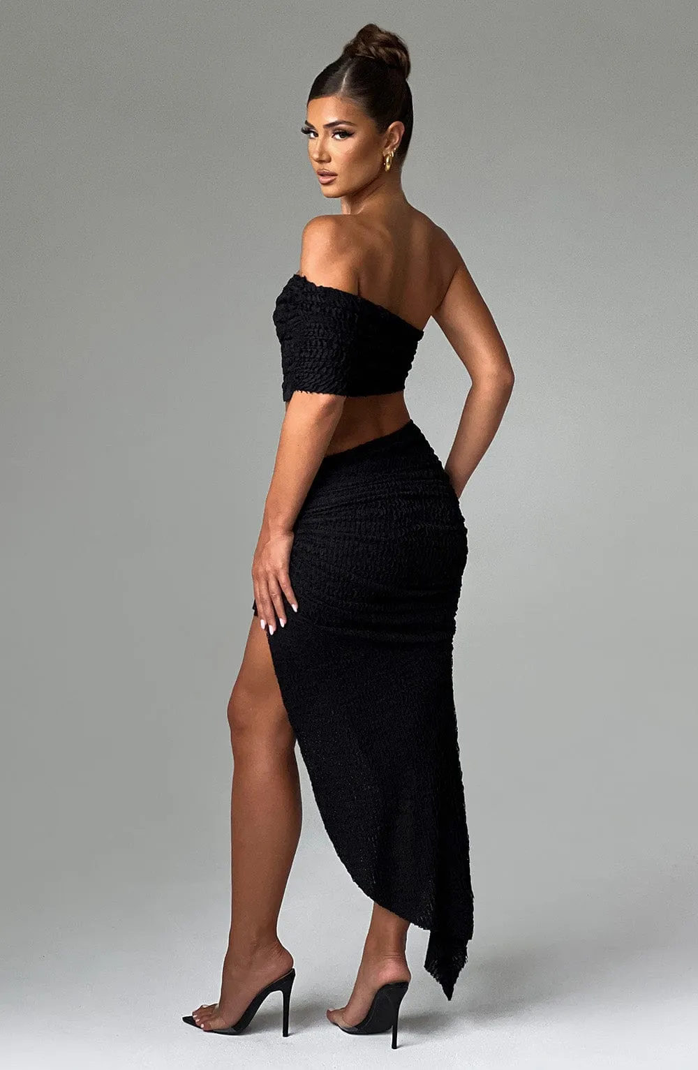 Elsa Midi Skirt - Black