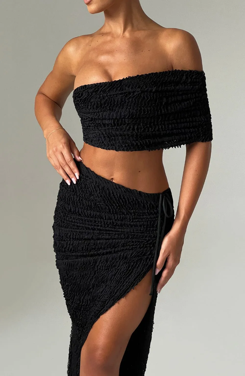 Elsa Midi Skirt - Black