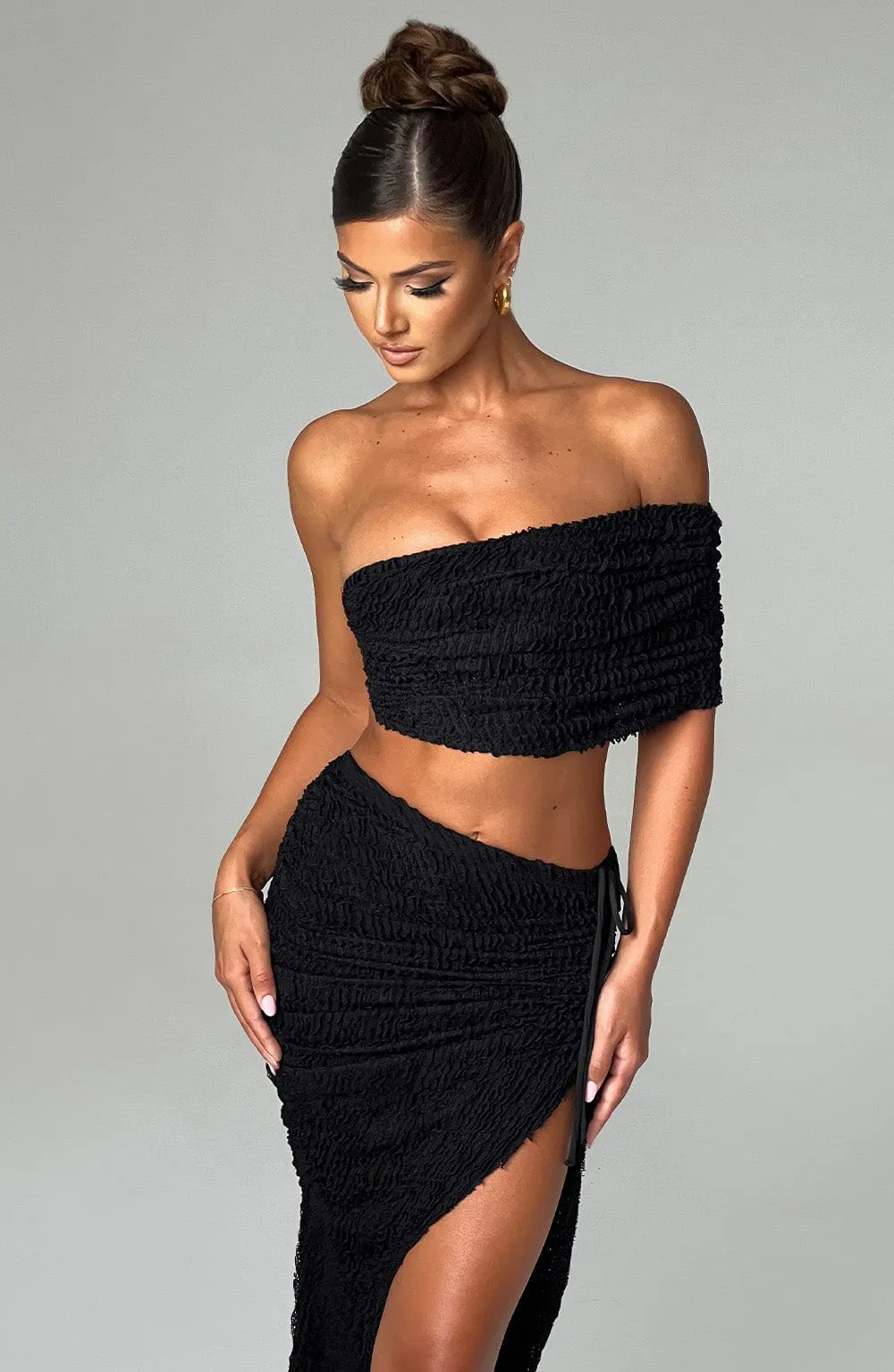 Elsa Midi Skirt - Black