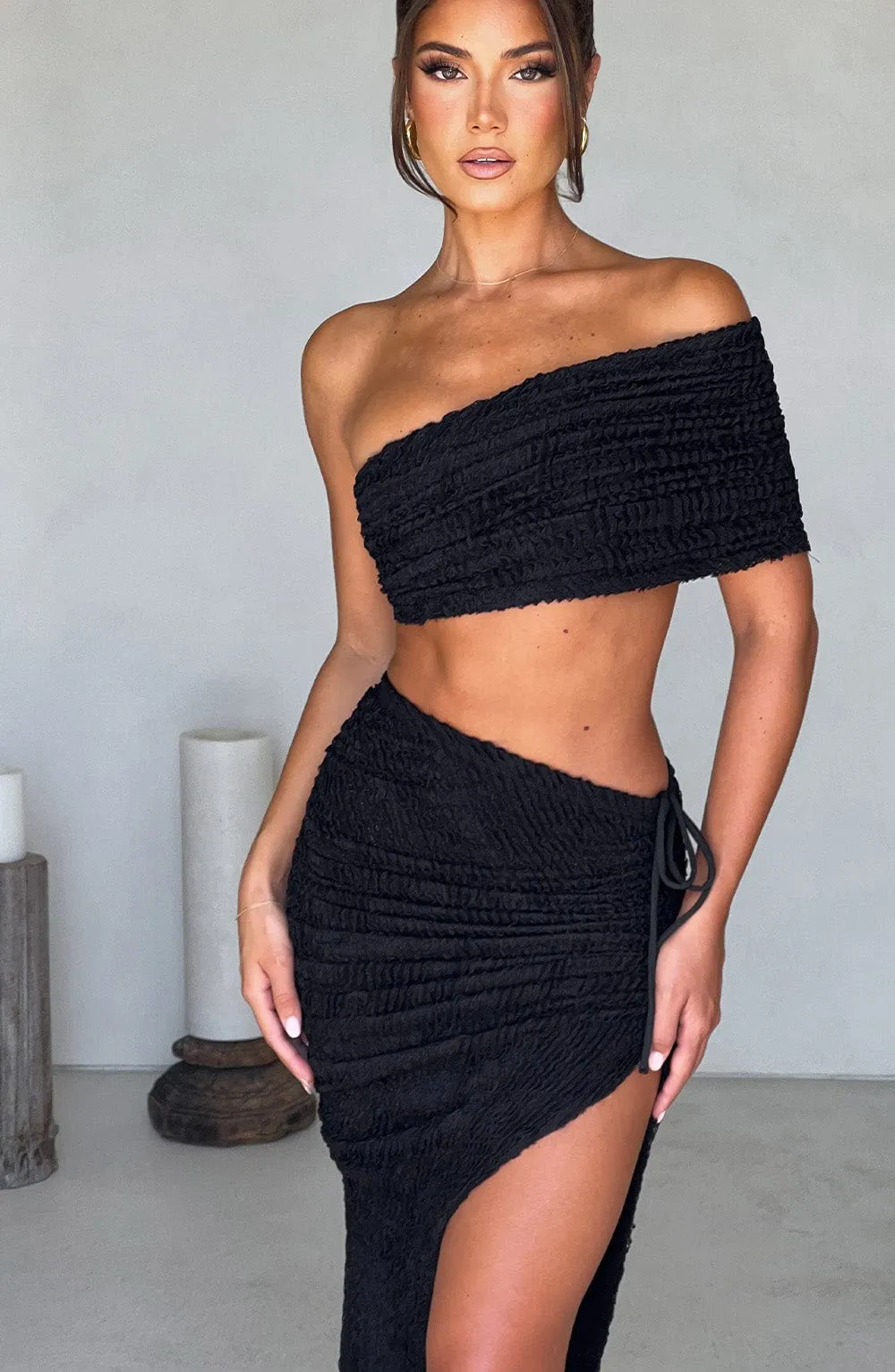 Elsa Midi Skirt - Black