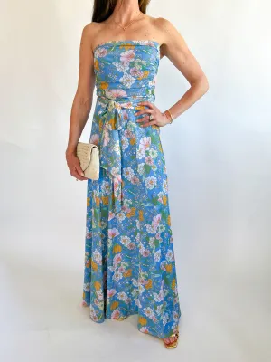 Esme Marigold Strapless Midi Dress