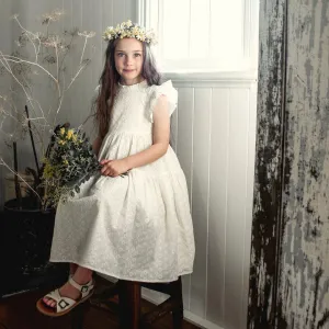 evangeline dress - cream broderie anglaise