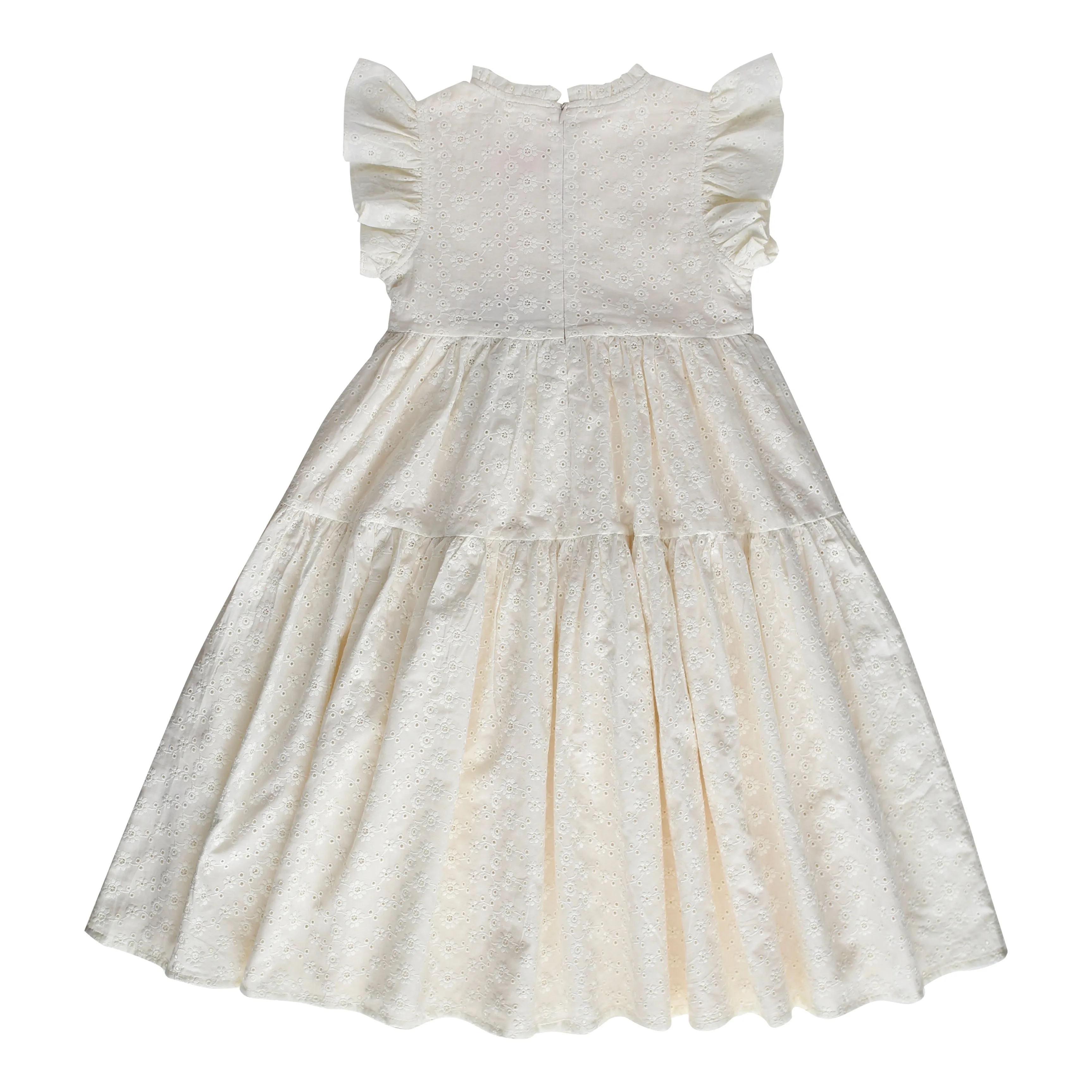 evangeline dress - cream broderie anglaise