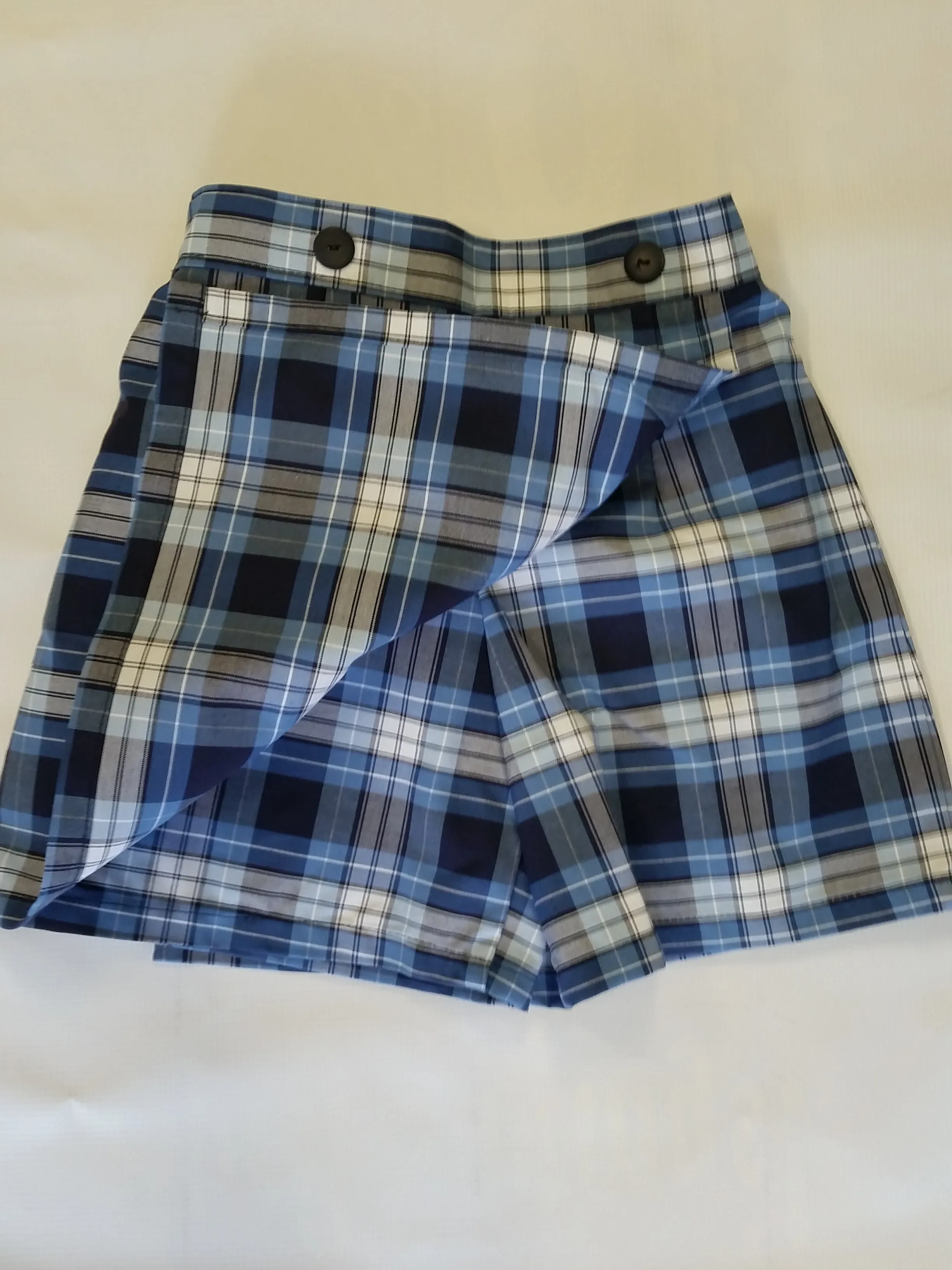 EW Button Front Skort Plaid 76 (discontinuing)
