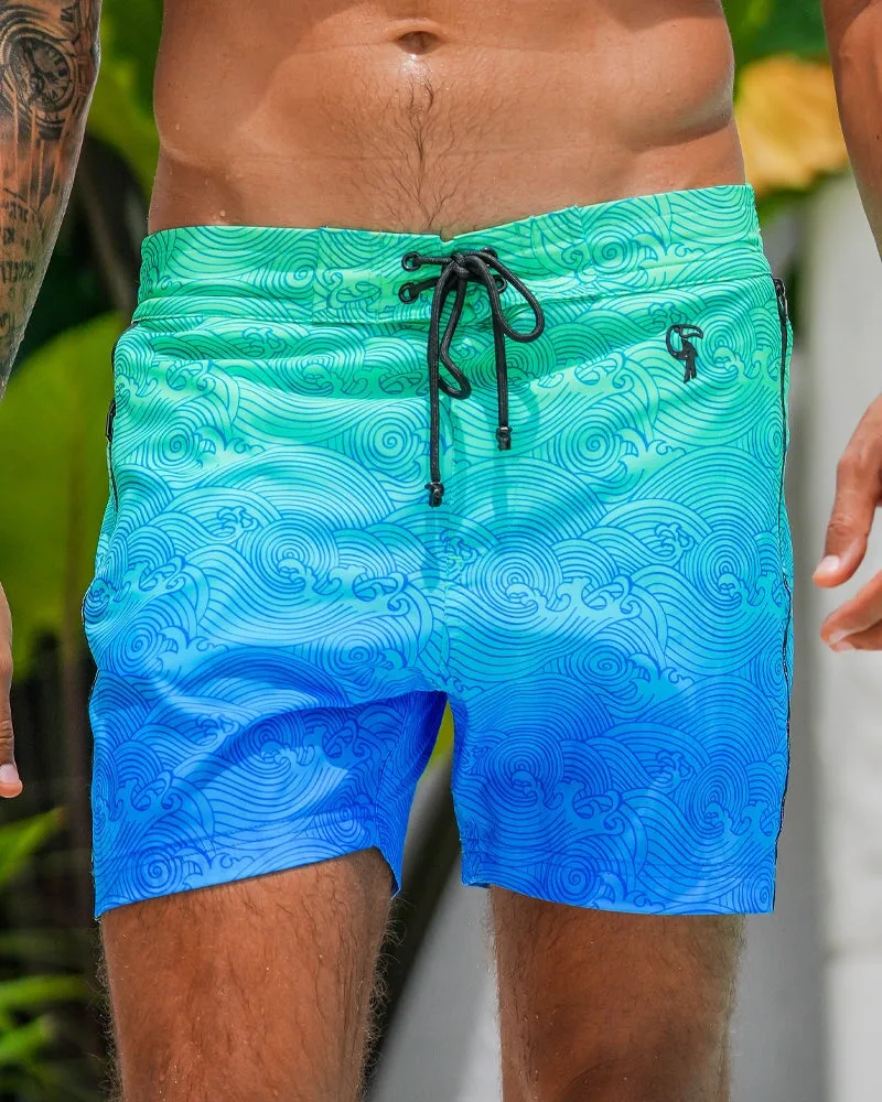 Faded Waves - Blue Lagoon - 5"