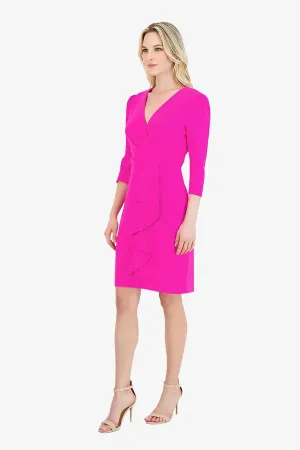 Faux Wrap Fitted Dress