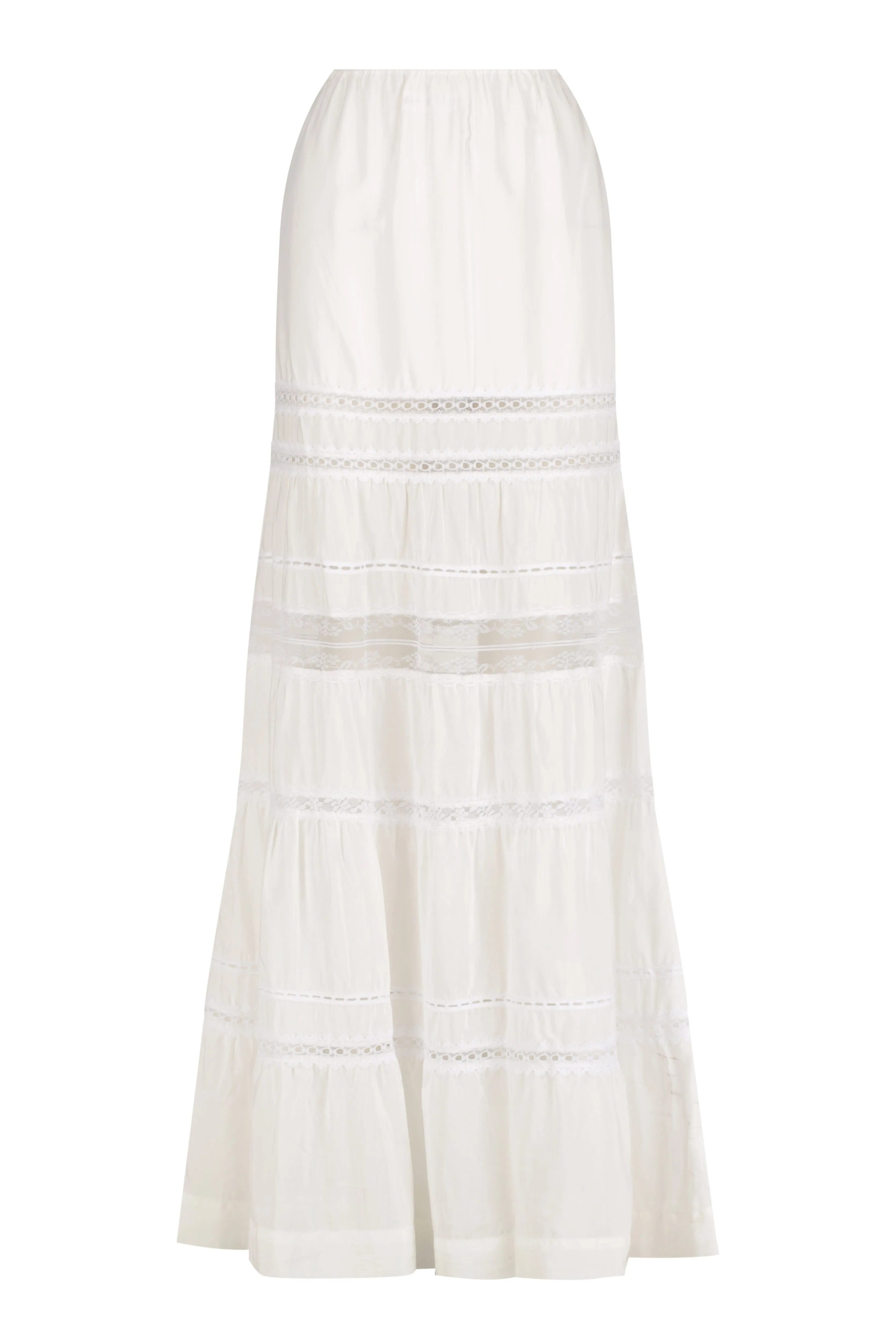 Fine Lace Bralette | Tiered Lace Maxi Skirt