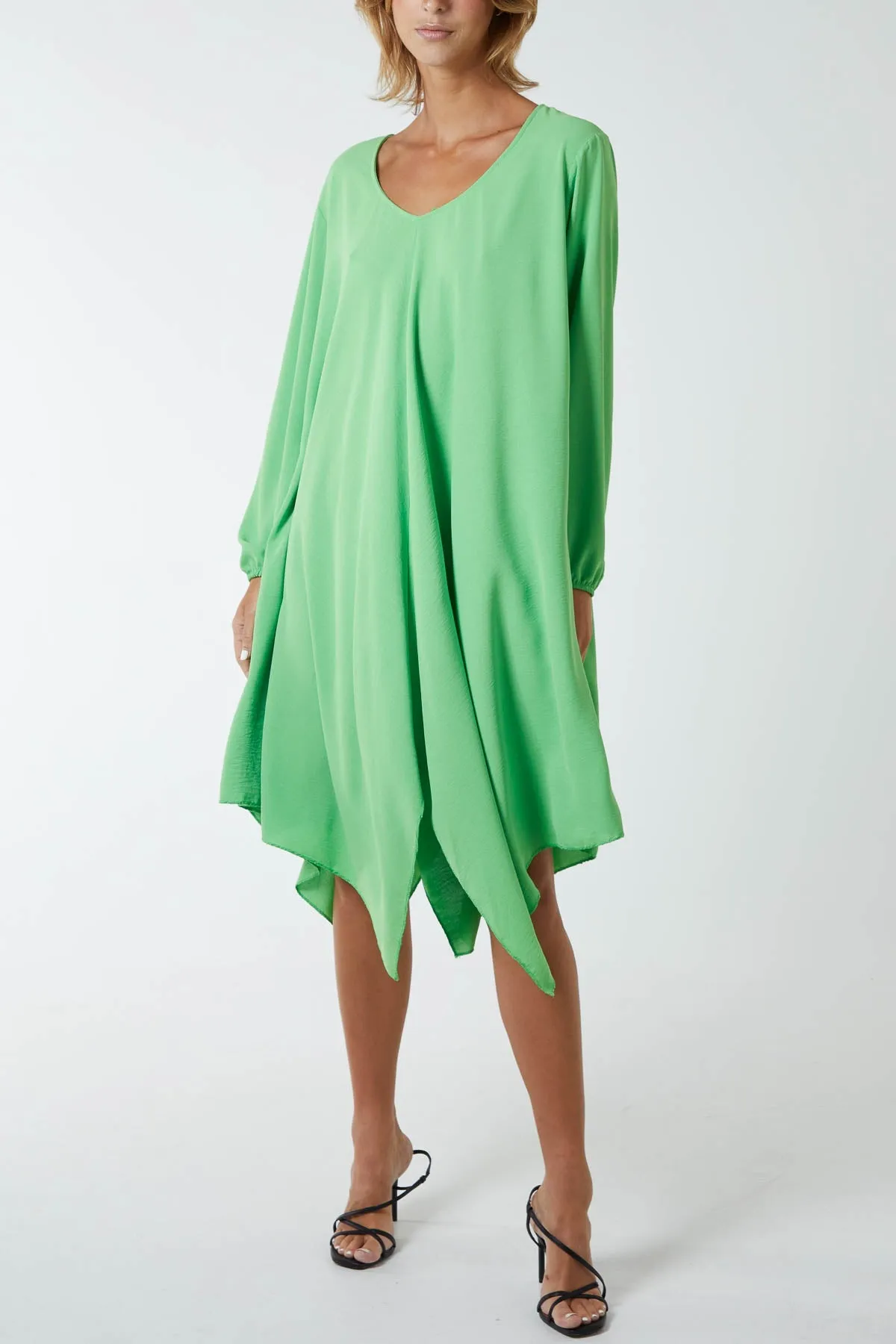 Floaty Asymmetric Hem Midi Dress