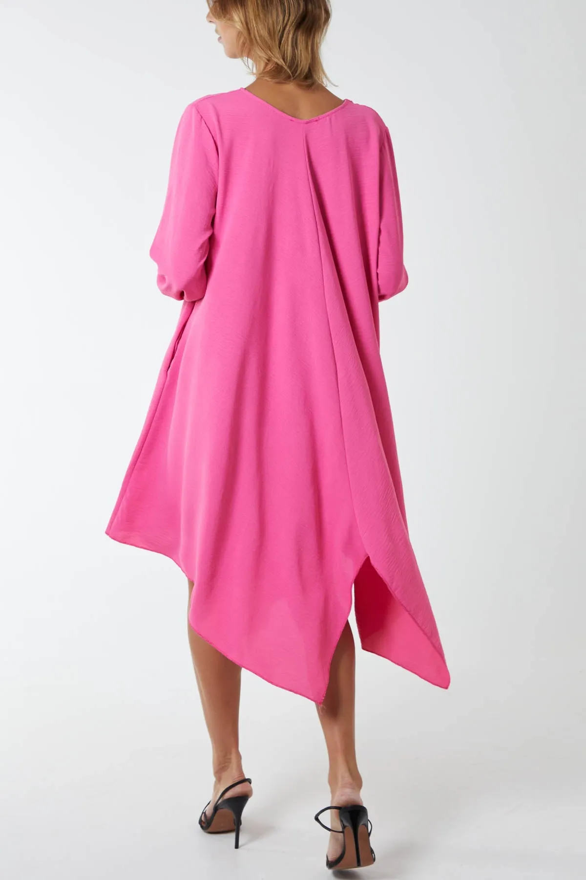 Floaty Asymmetric Hem Midi Dress
