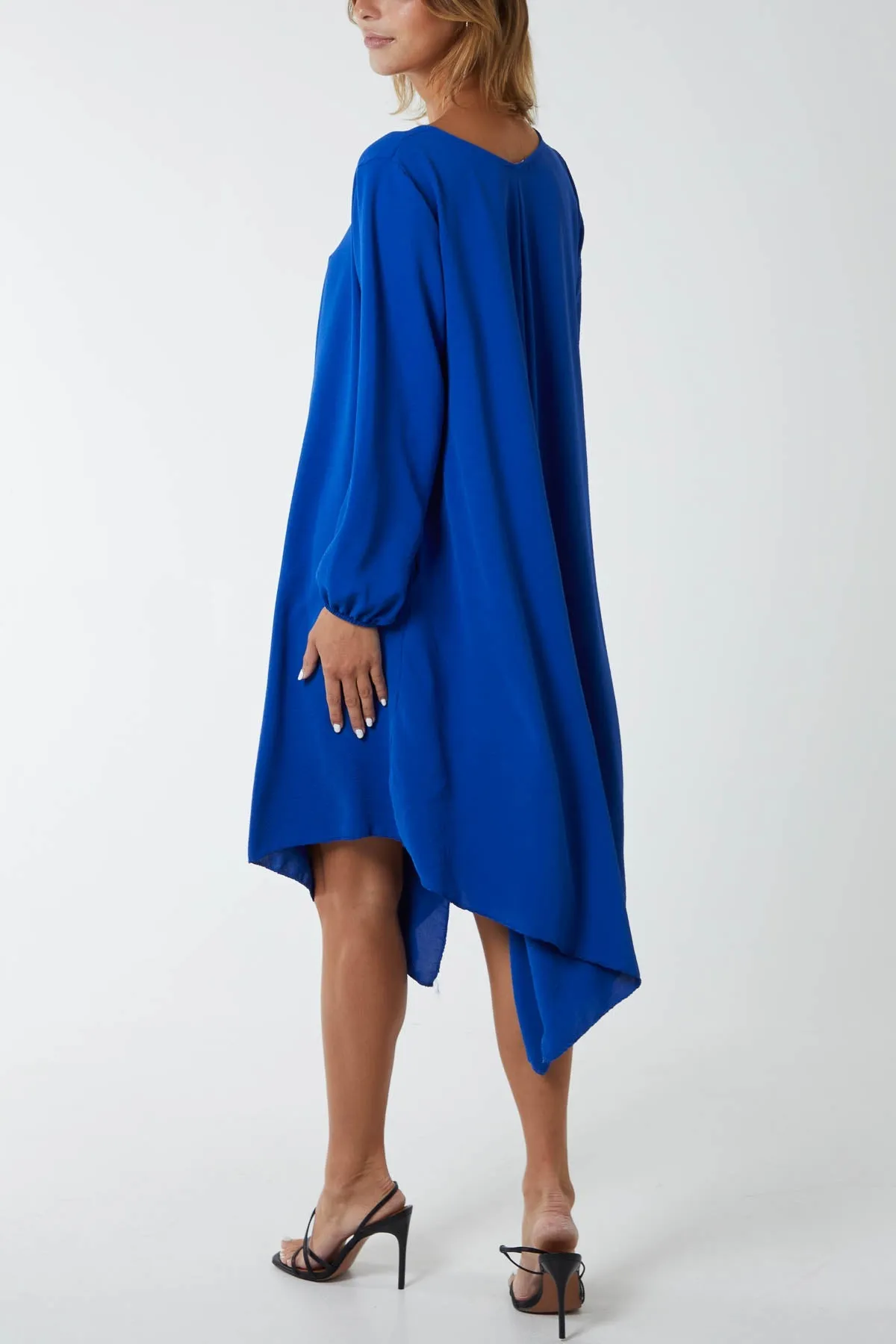 Floaty Asymmetric Hem Midi Dress