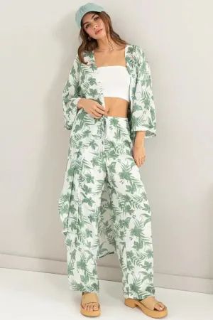 FLORAL DUSTER PANTS