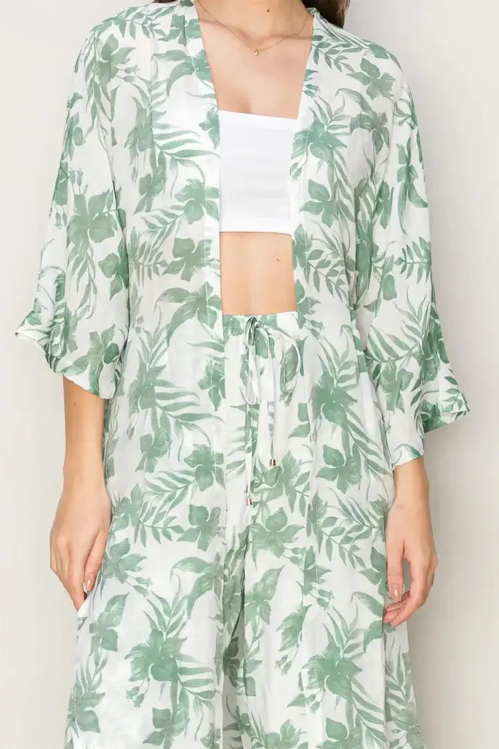 FLORAL DUSTER PANTS