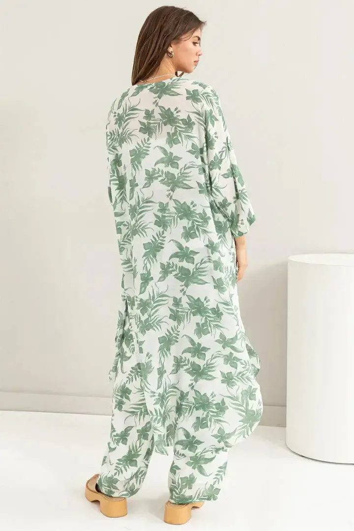FLORAL DUSTER PANTS