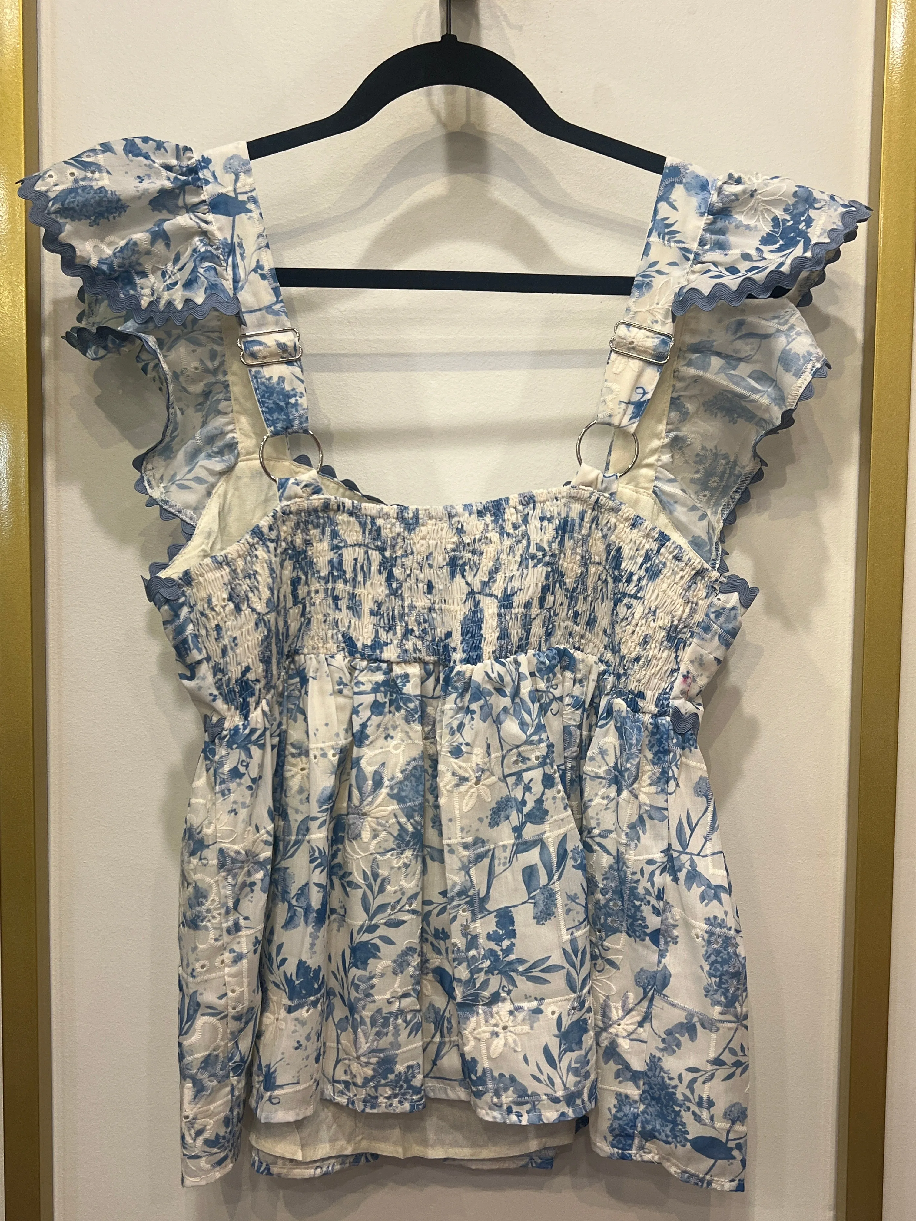 Floral Eyelet Top