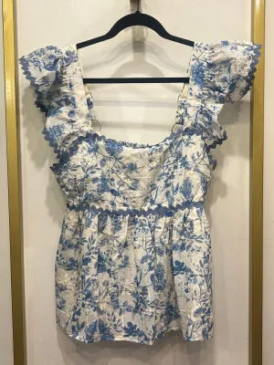 Floral Eyelet Top