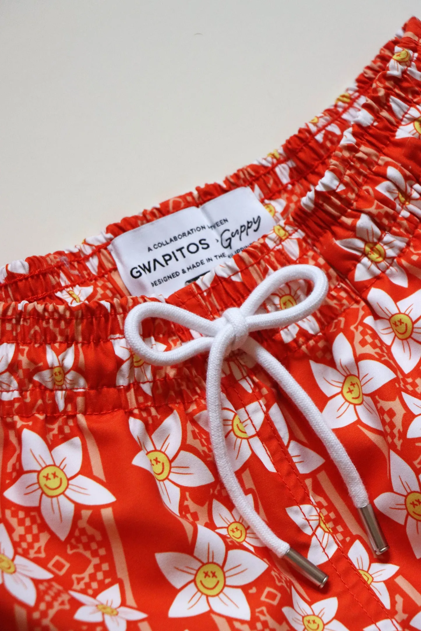 Floral Swim Shorts - Orange