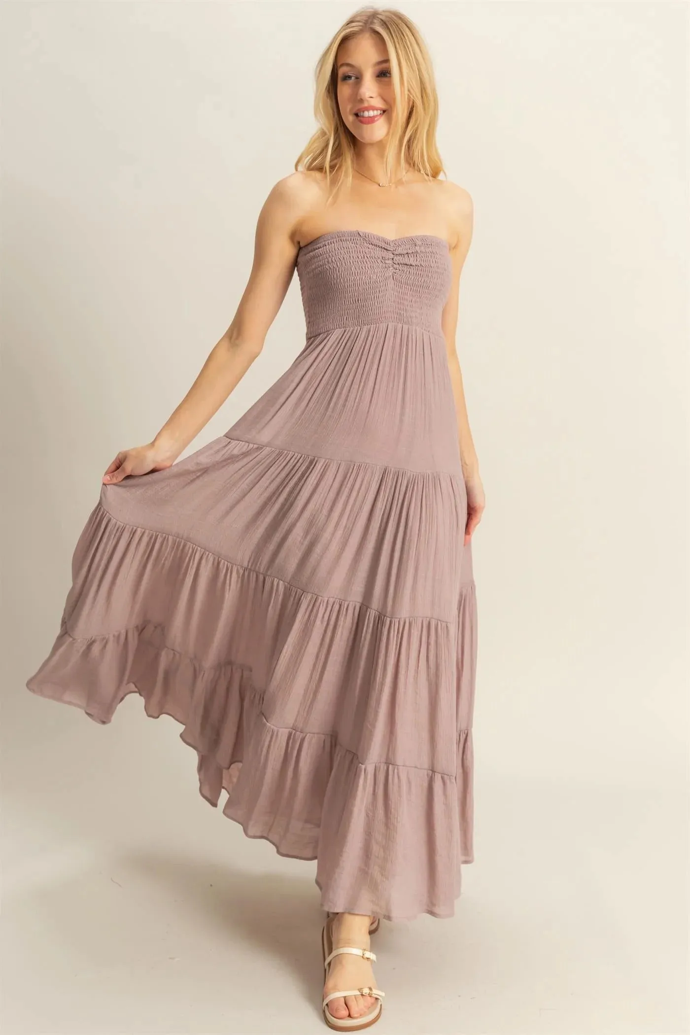 Flowy Strapless Dress