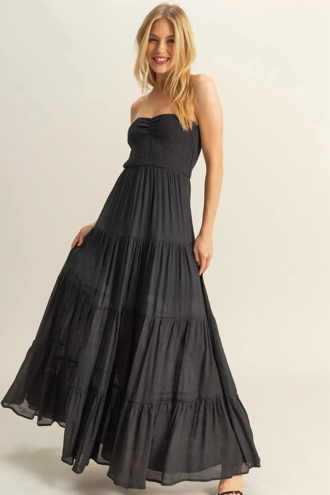 Flowy Strapless Dress