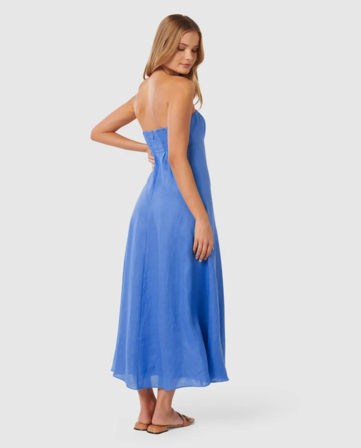 Forever New - Kimberly Strapless Midi Dress Blue