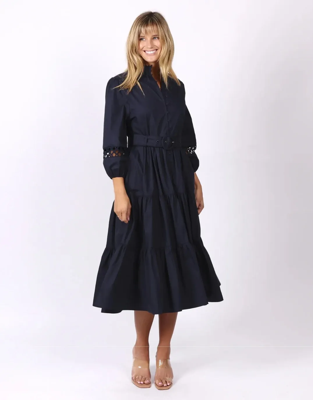 Gabrielle Midi Dress - Navy