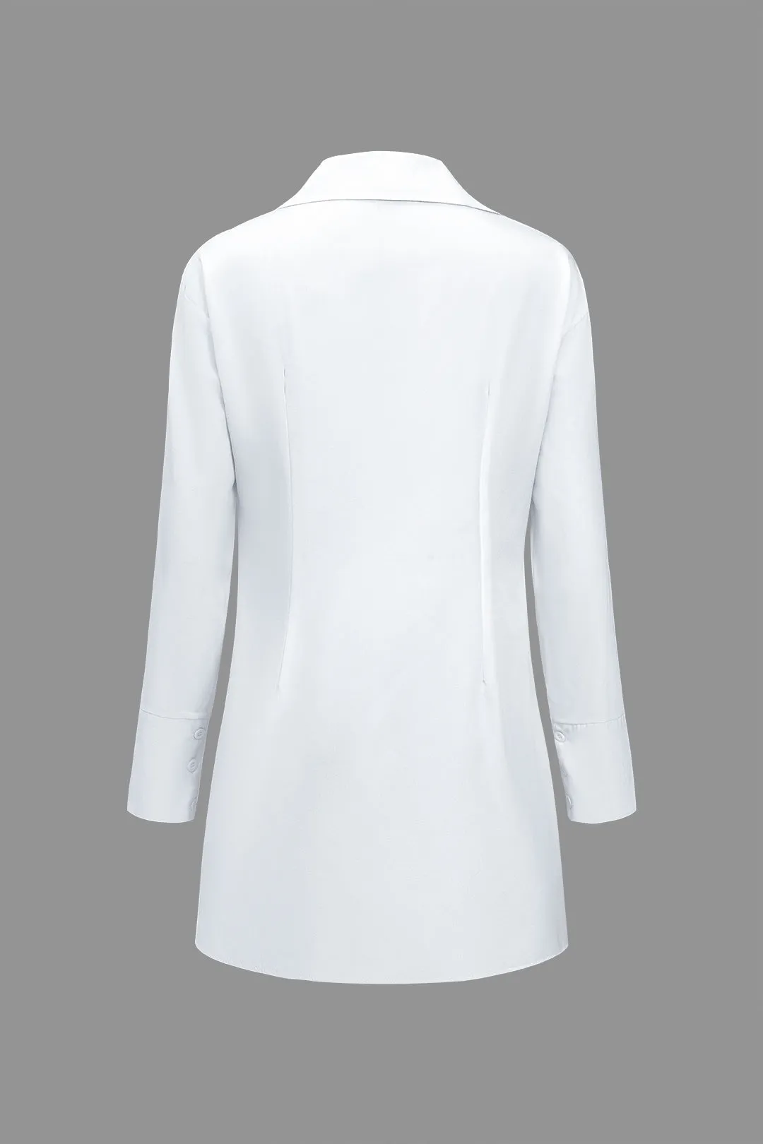 Galilea - Stylish Slit Design Woman's Long Sleeve Shirt