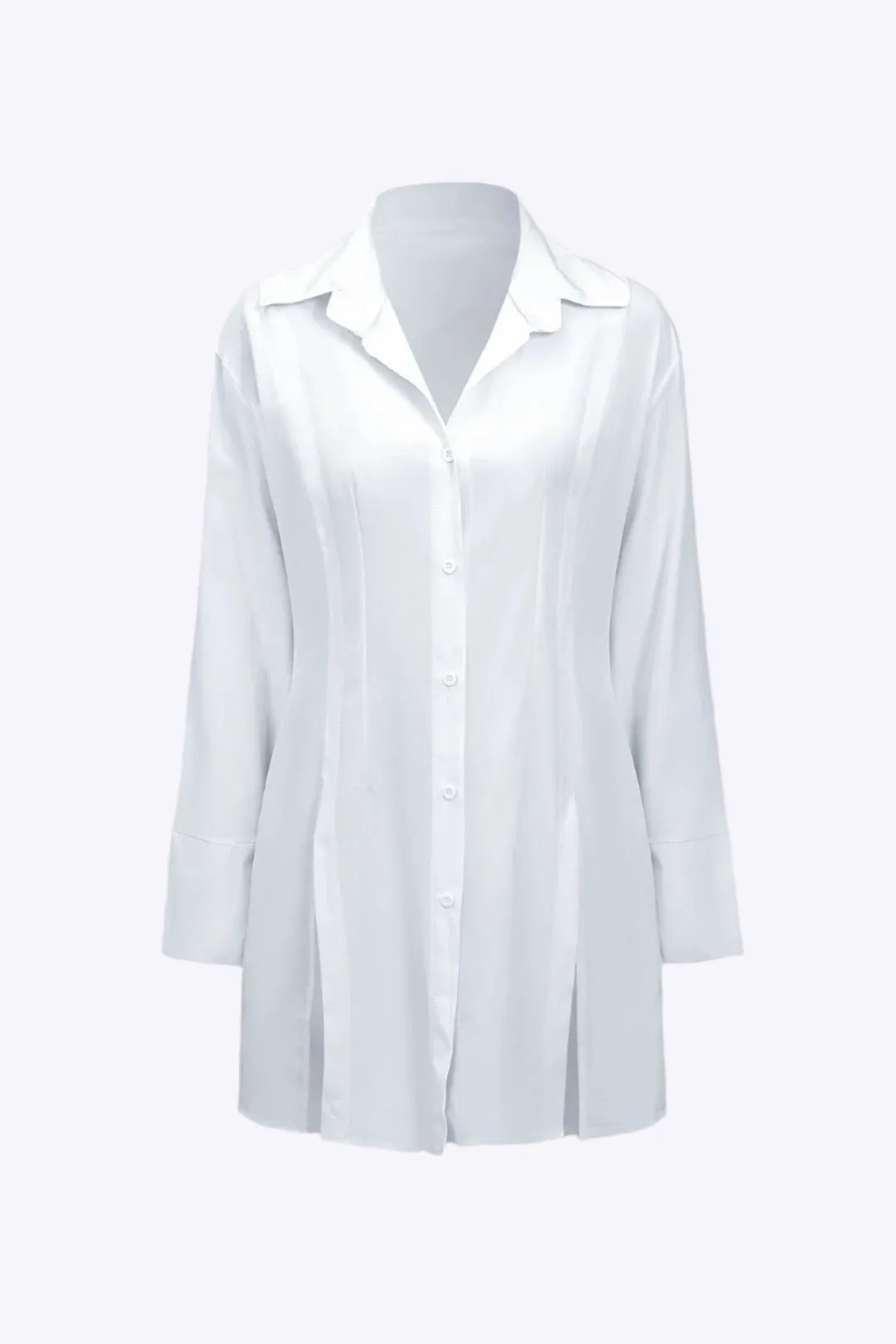 Galilea - Stylish Slit Design Woman's Long Sleeve Shirt