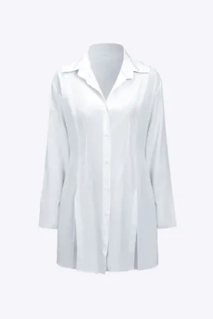 Galilea - Stylish Slit Design Woman's Long Sleeve Shirt