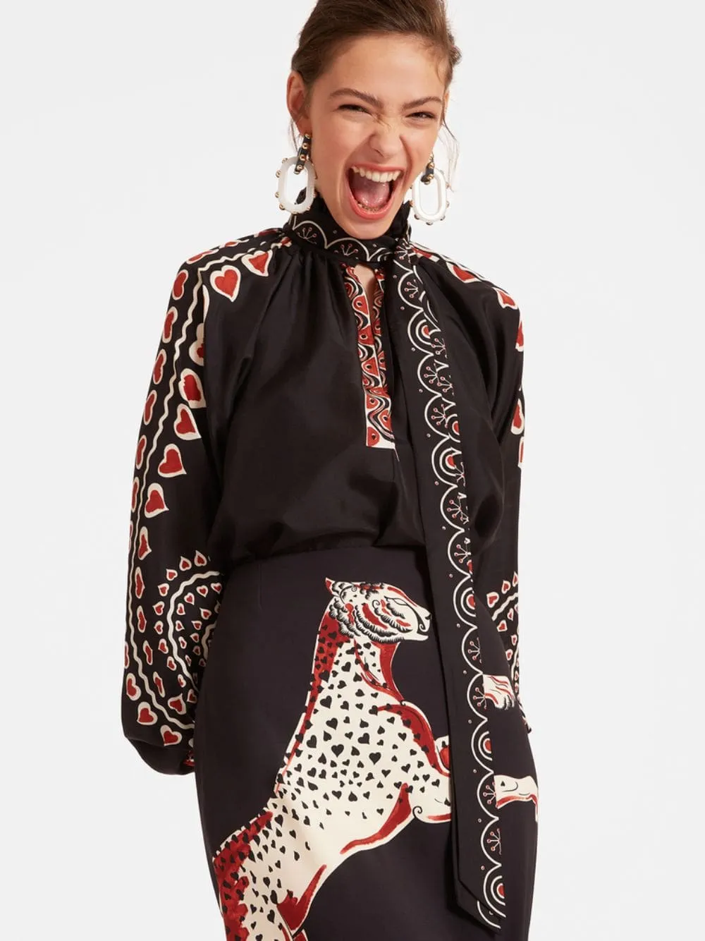 Gattopardo Placée Black Cerere Blouse