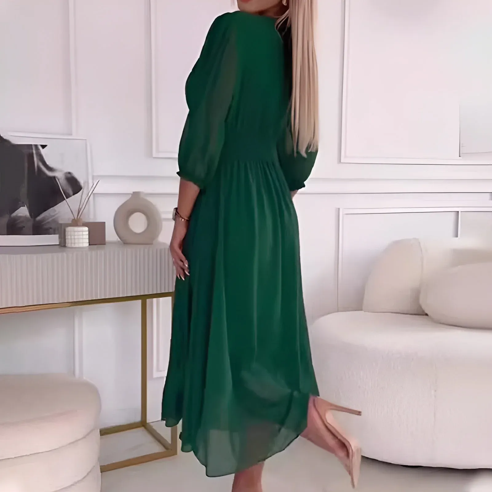 Gela - Stylish Wrap Midi Dress