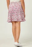Girls Ditsy Floral Ruffled Tiered Skirt