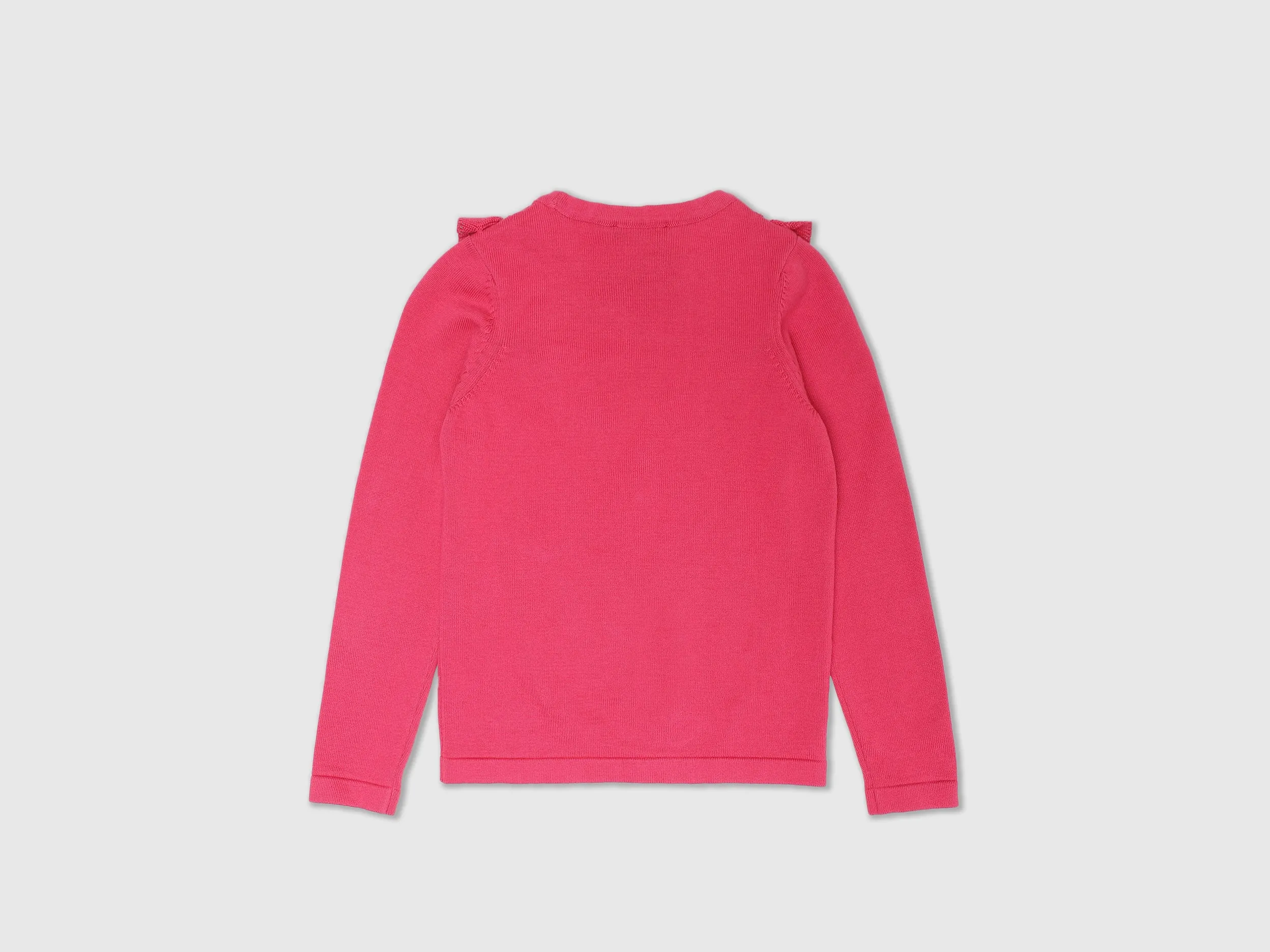 Girls Pink Long Sleeve Solid Top