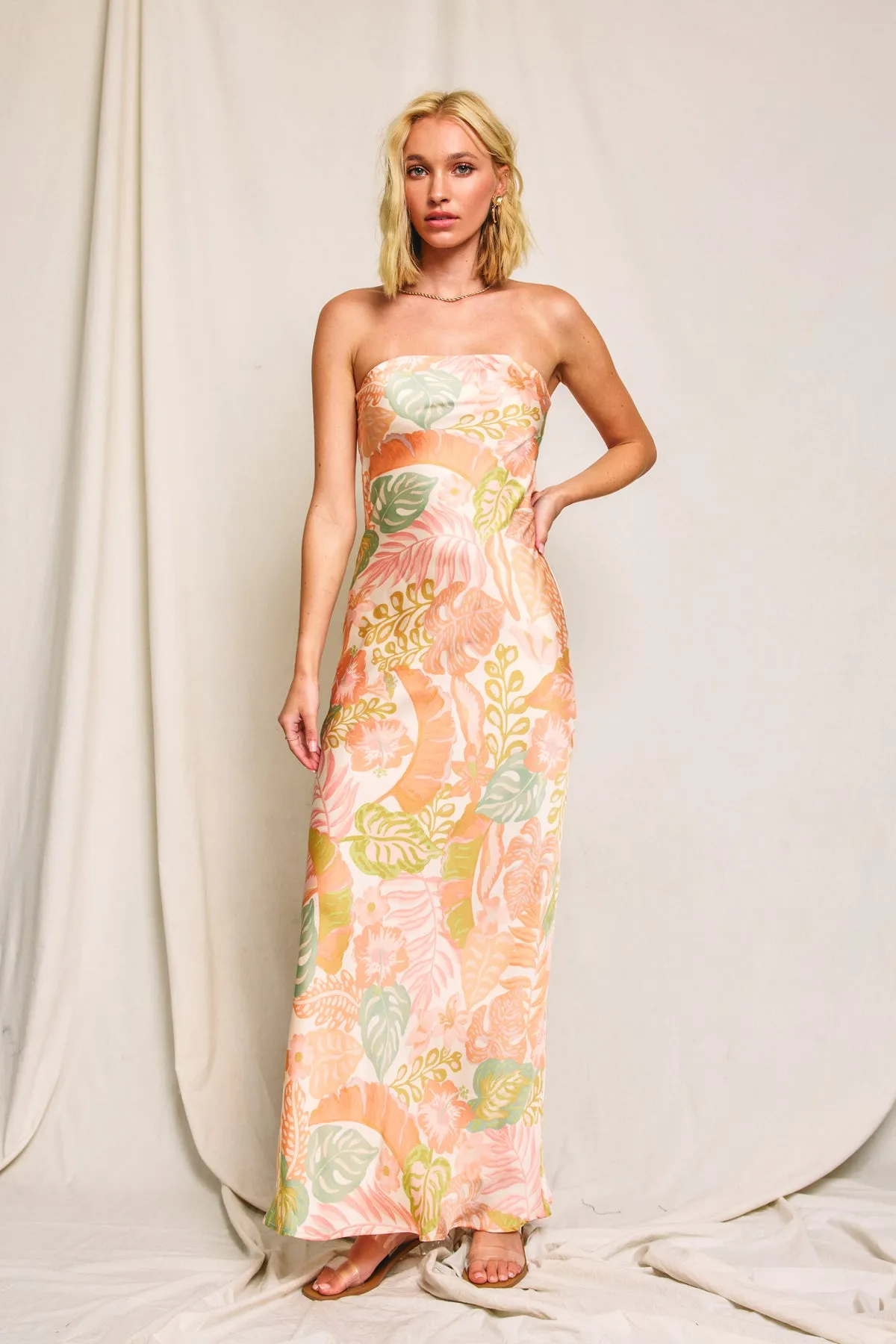 Giselle Strapless Clasp Back Maxi Dress