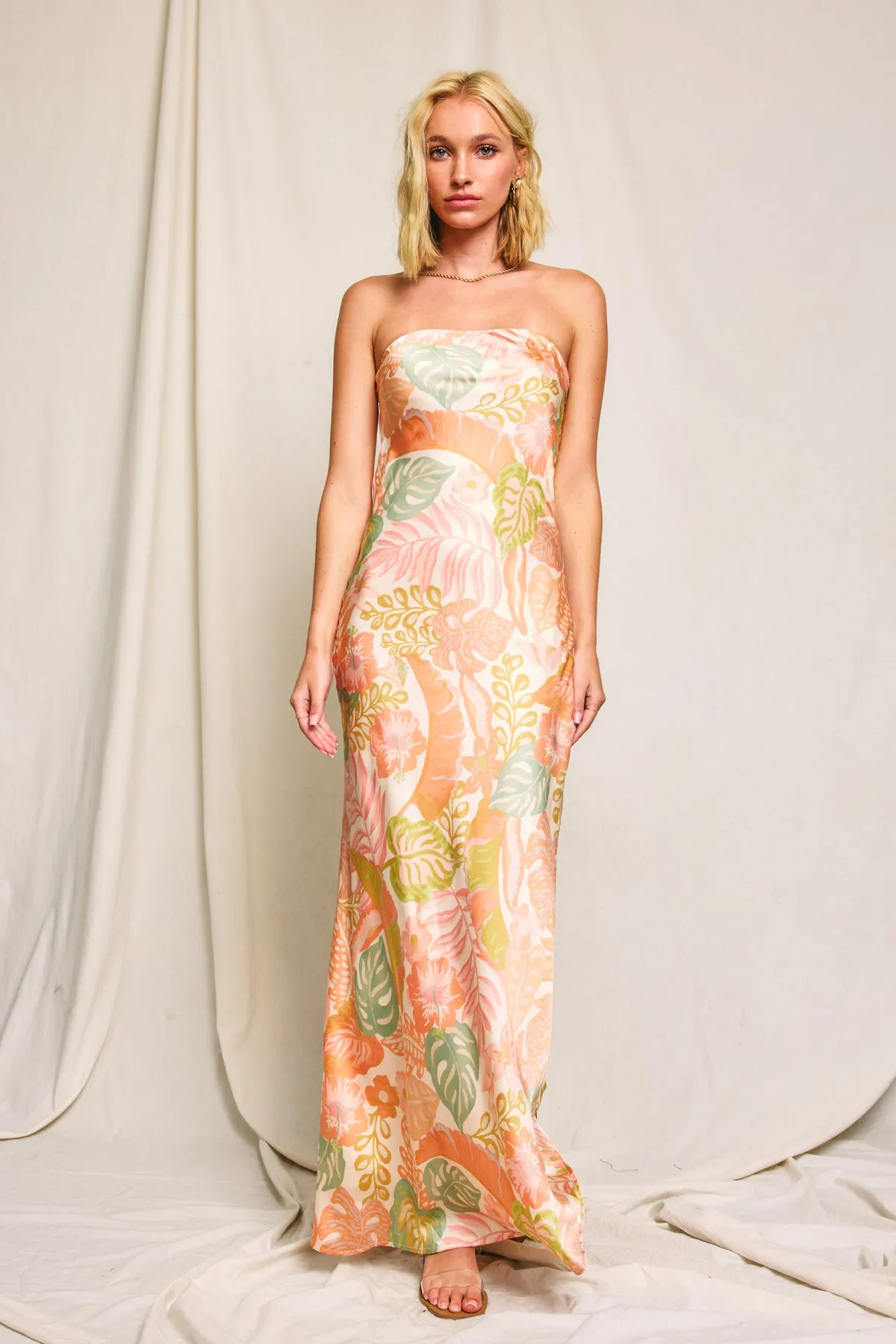 Giselle Strapless Clasp Back Maxi Dress