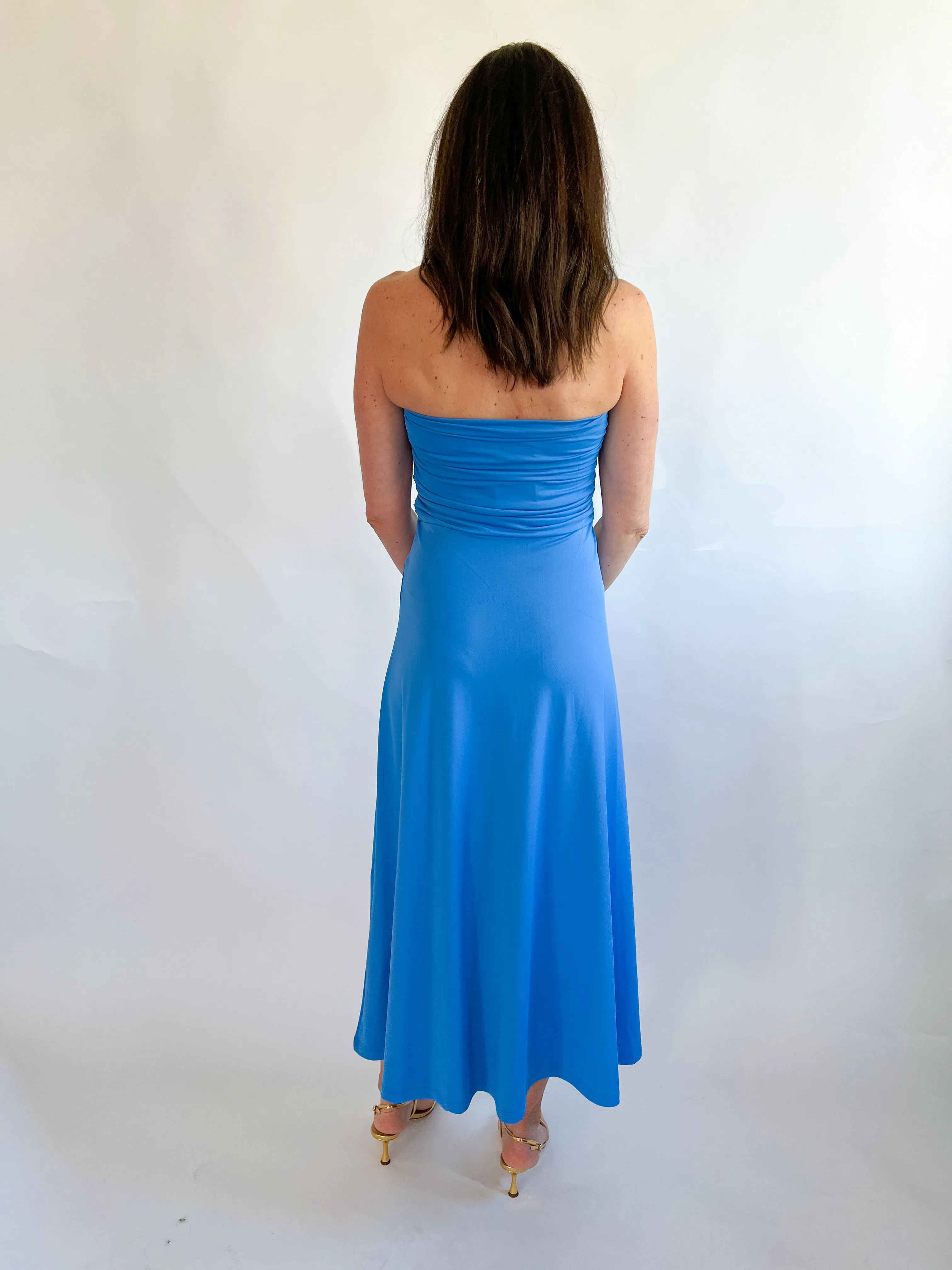 Gloria Strapless Cinch Midi Dress
