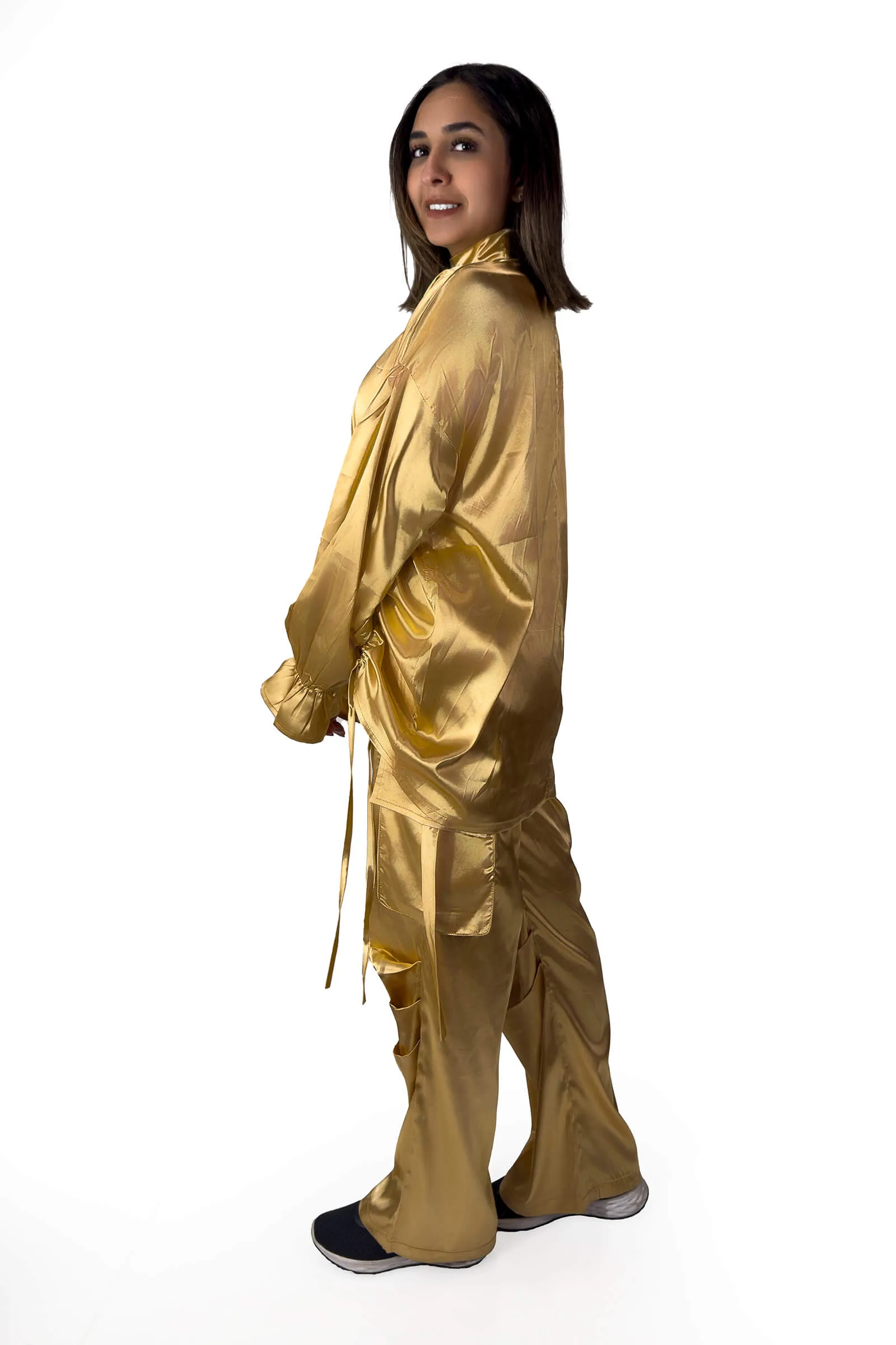 Golden Glimmer Drawstring Set