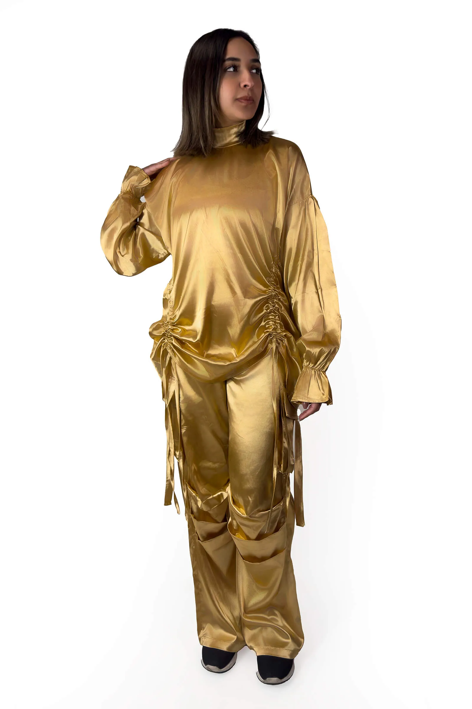 Golden Glimmer Drawstring Set
