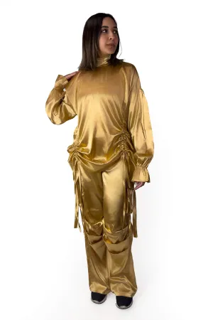 Golden Glimmer Drawstring Set
