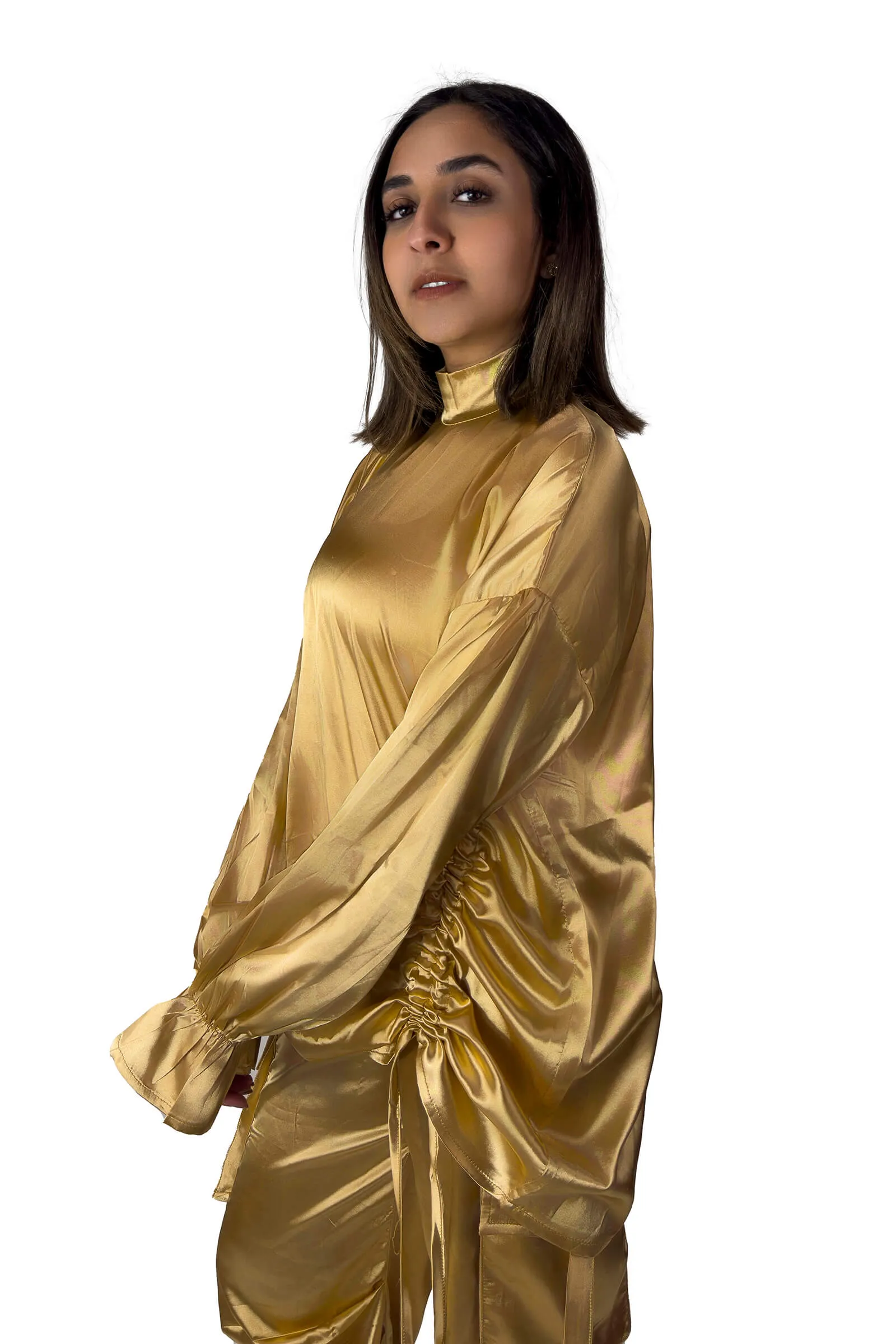Golden Glimmer Drawstring Set