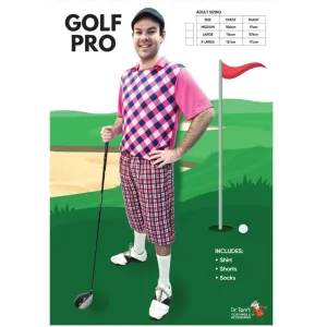 Golf Pro Adult Costume - Pink