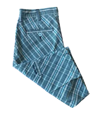 Gotcha Blue Green Plaid Shorts