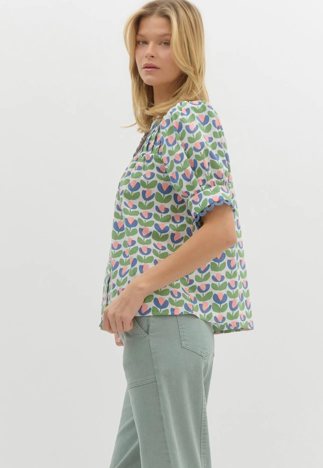 Green Tulip Blouse