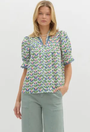 Green Tulip Blouse