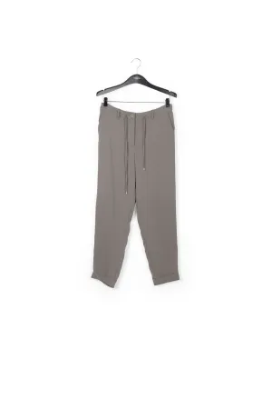 Grey striped tapered pants