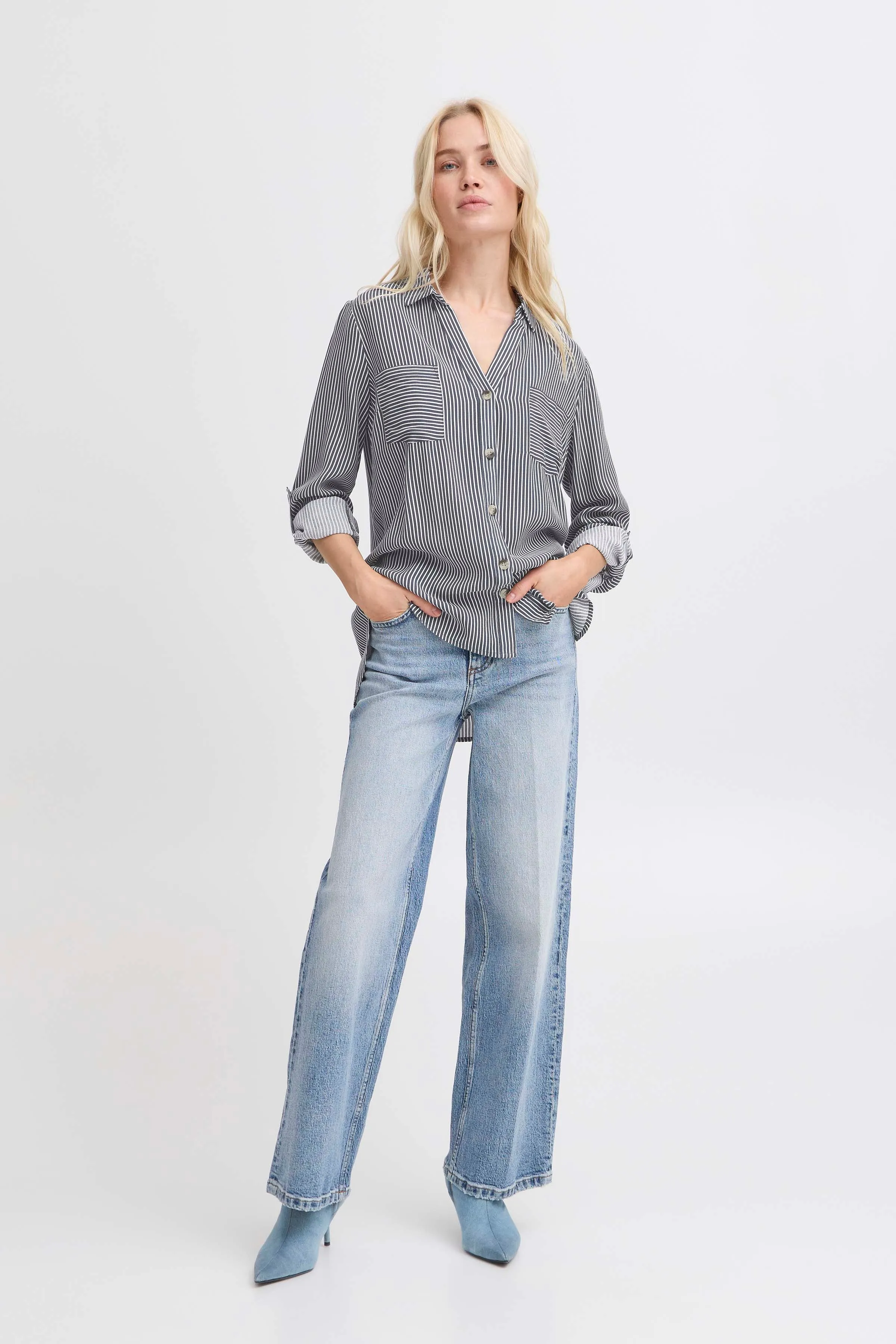 Hali Long Sleeve Shirt | Medieval Blue