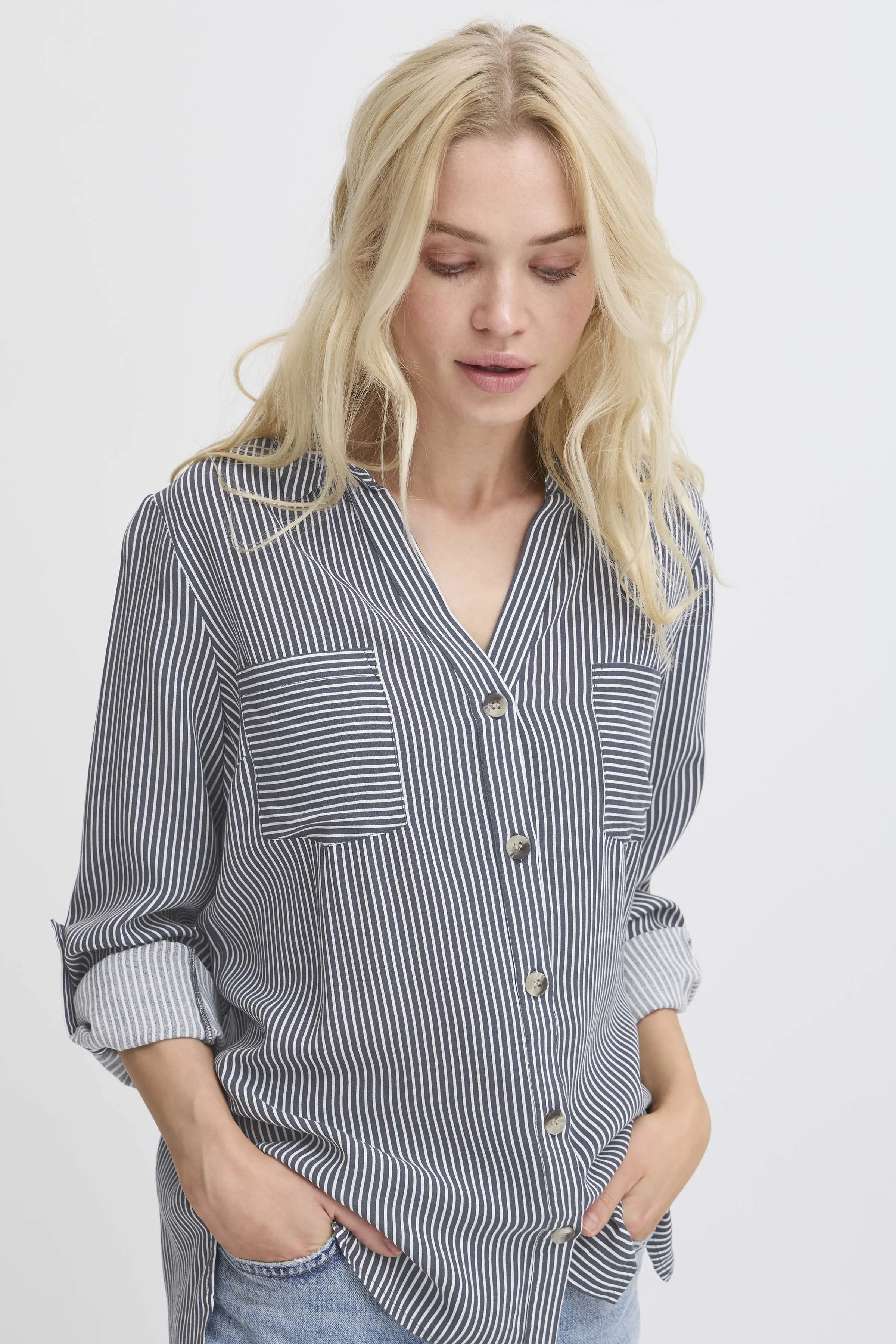 Hali Long Sleeve Shirt | Medieval Blue