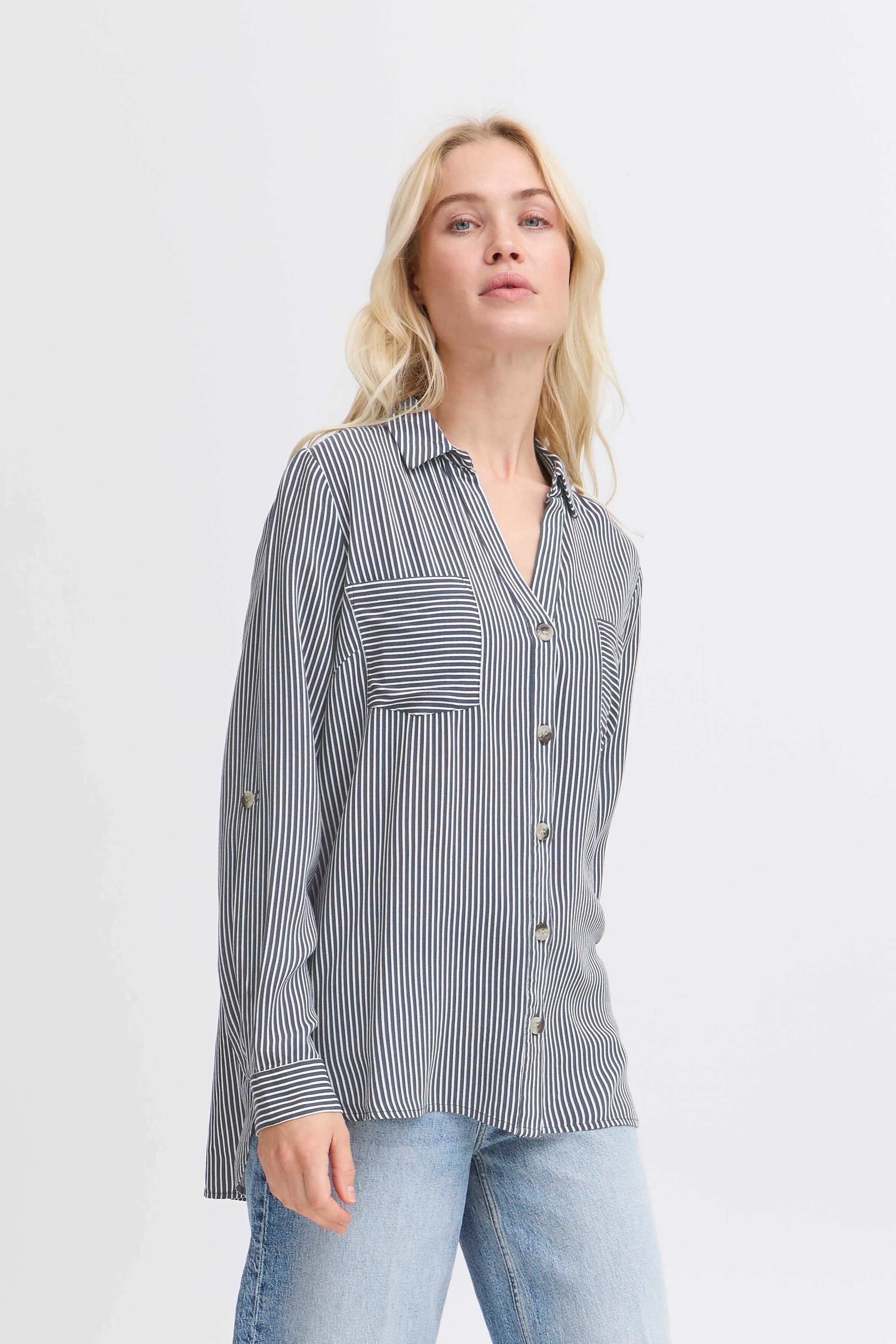 Hali Long Sleeve Shirt | Medieval Blue